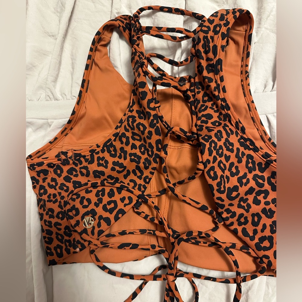Buffbunny Collection Surf Side Bikini Top - BROWN LEOPARD PRINT - Picture 4 of 7